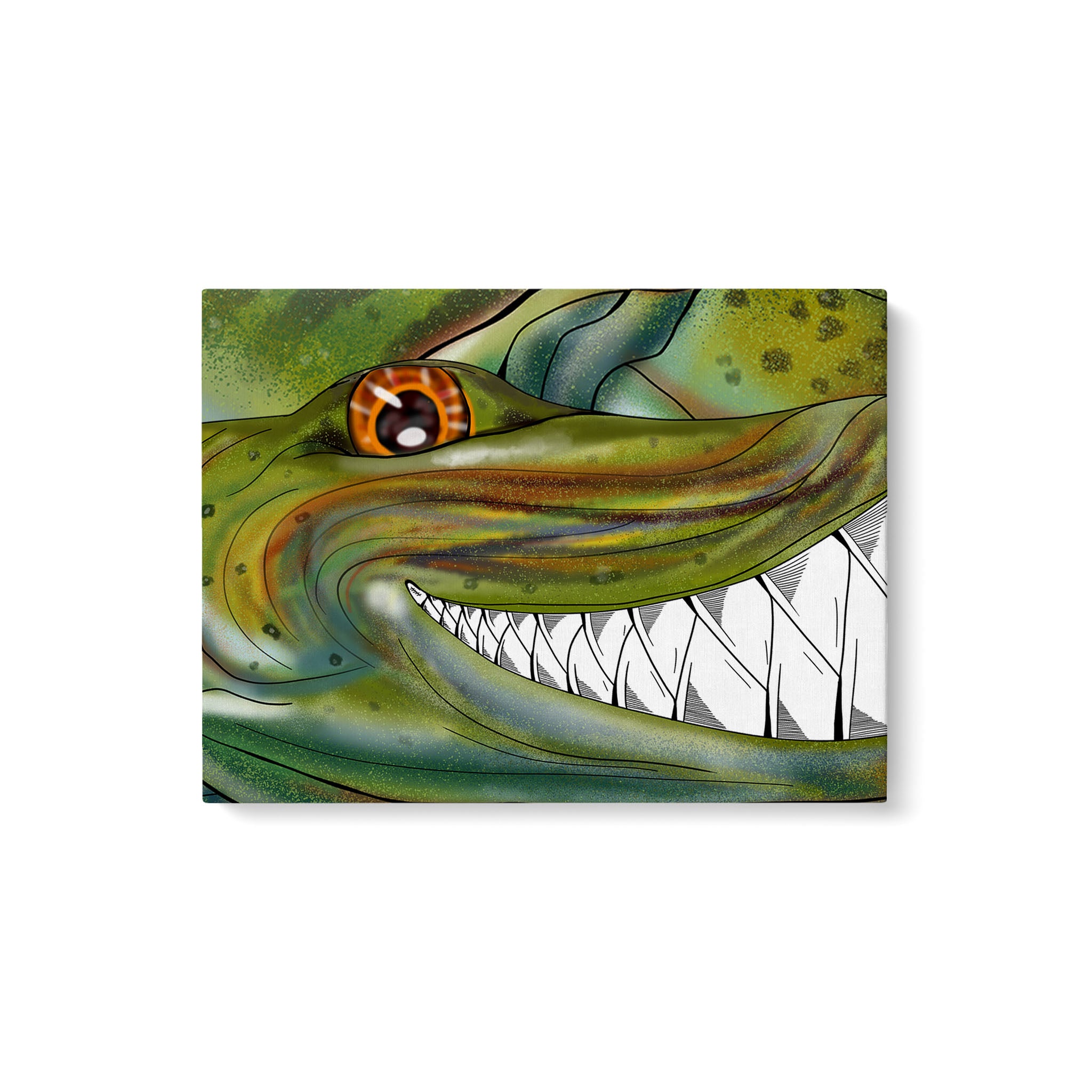 Funny Musky fishing art Matte Canvas Muskellunge wall art