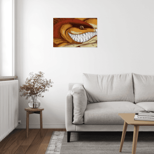 Funny Redfish fishing art Matte Canvas Redfish wall art