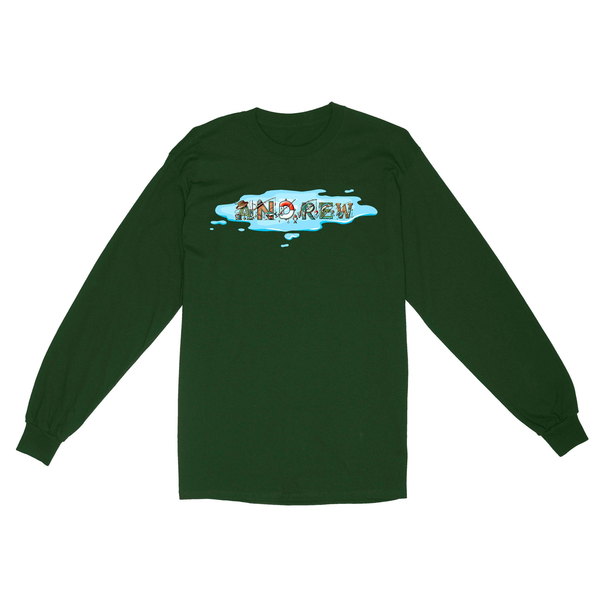 Personalized fishing shirts custom name fishing Long Sleeve