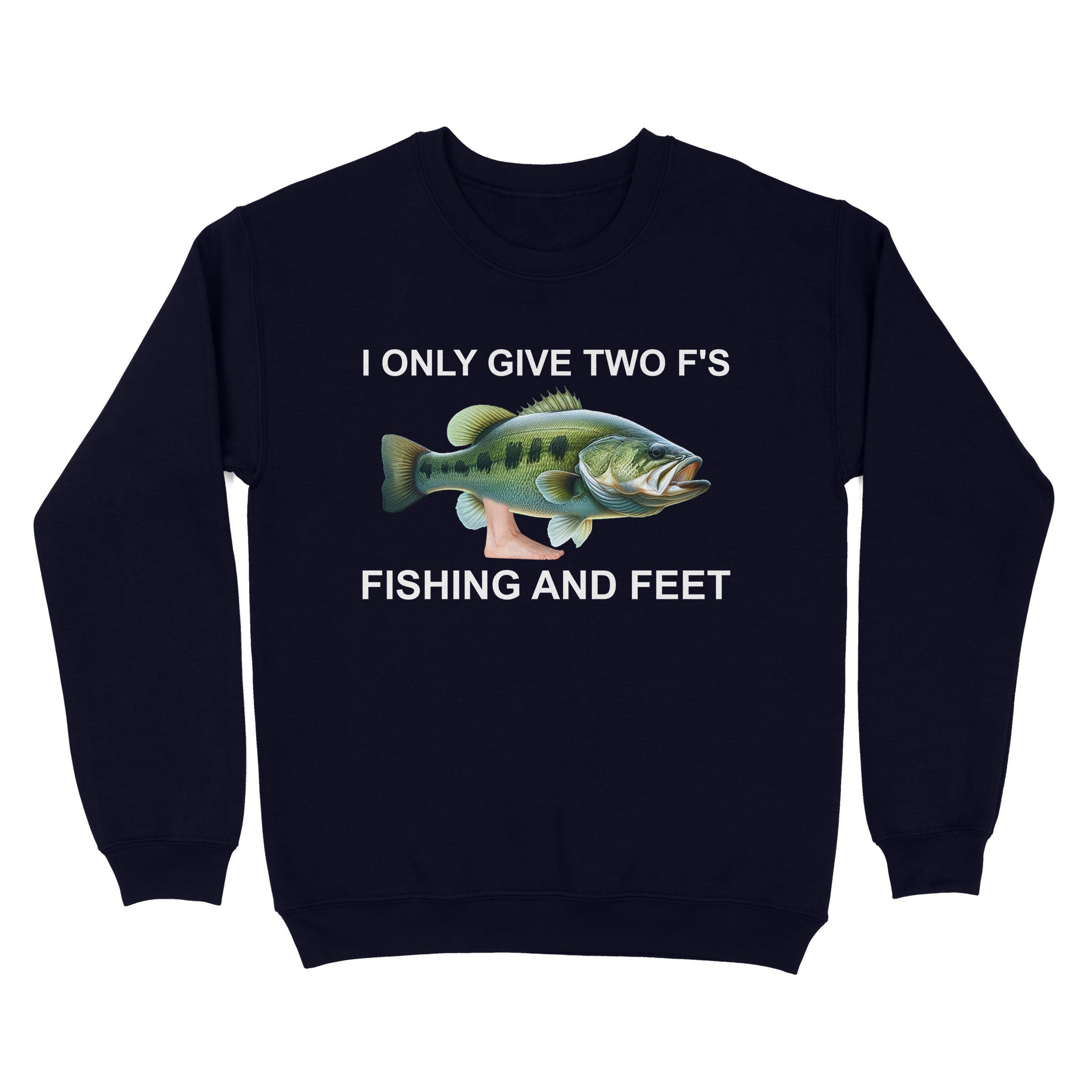 Funny fishing shirt - I only give two f's Unisex Sweatshirt