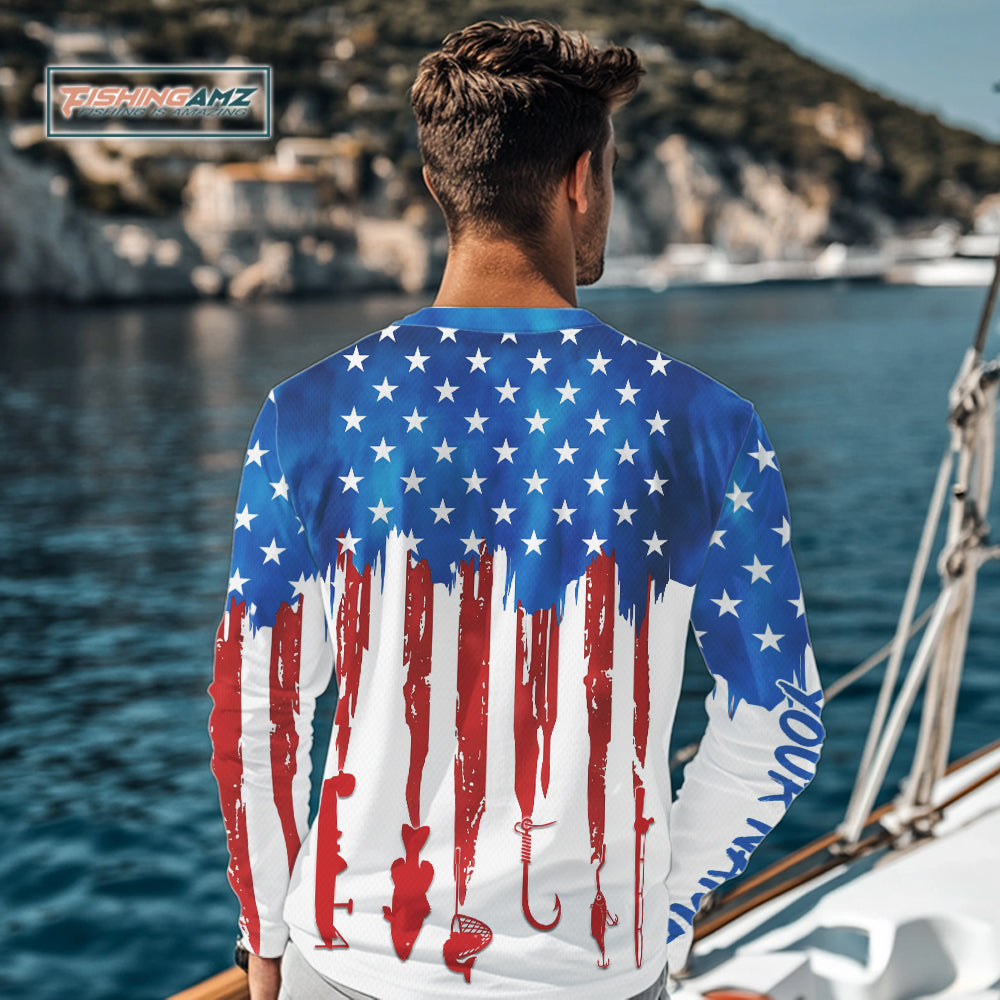 American Freedom 250 UV protection fishing shirt fishing jersey for fisherman