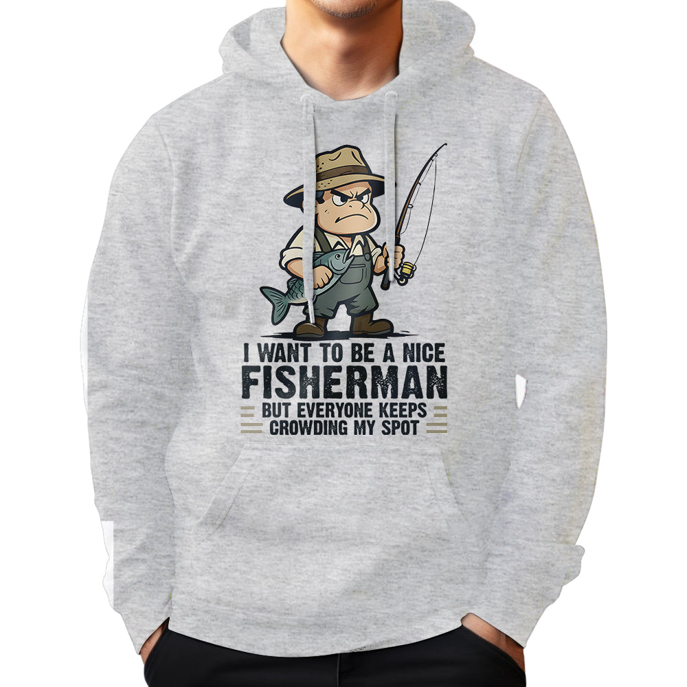 I Want To Be A Nice Fishermen Old Man Fishing Shirt For Fishermen
