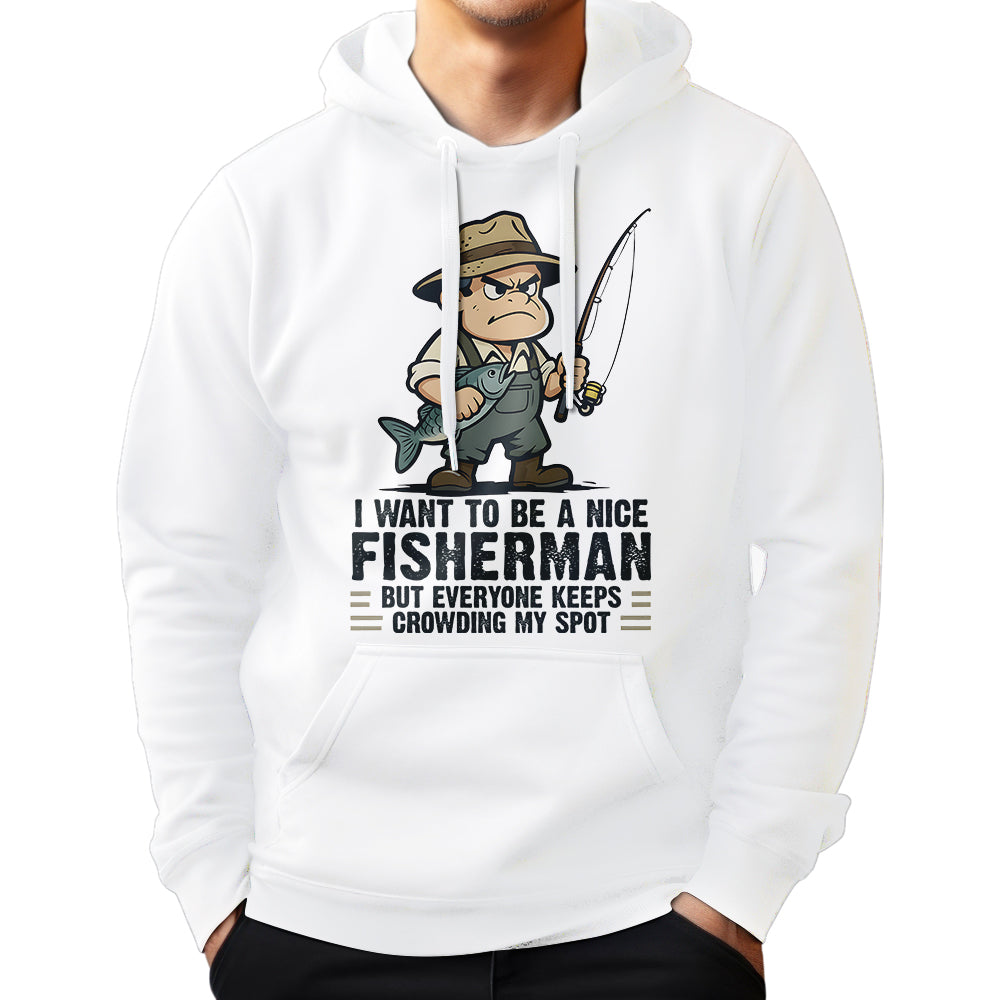I Want To Be A Nice Fishermen Old Man Fishing Shirt For Fishermen