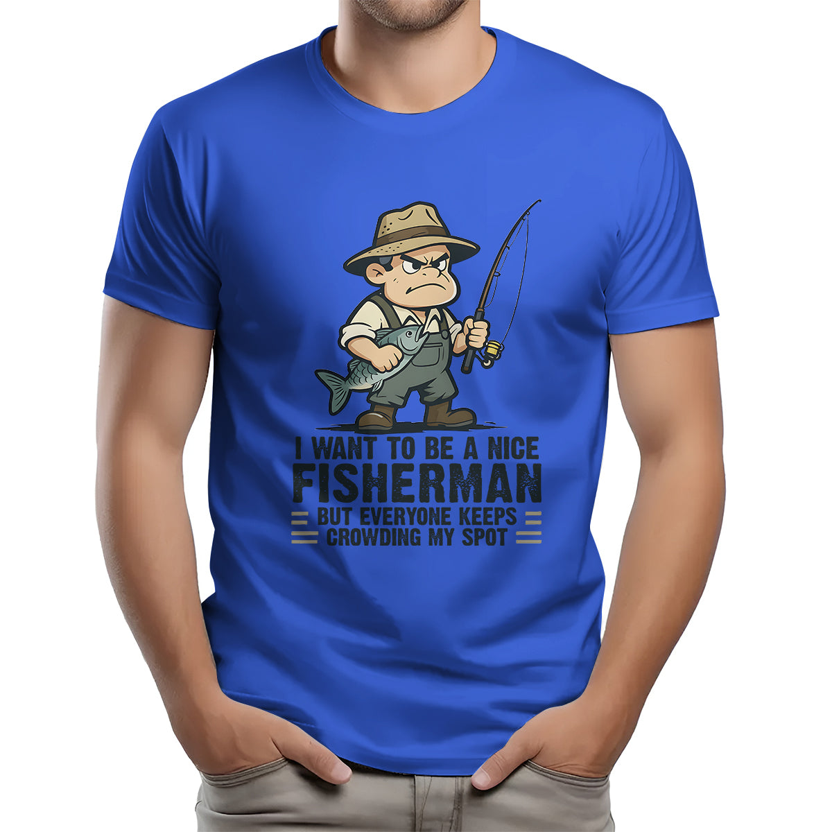 I Want To Be A Nice Fishermen Old Man Fishing Shirt For Fishermen