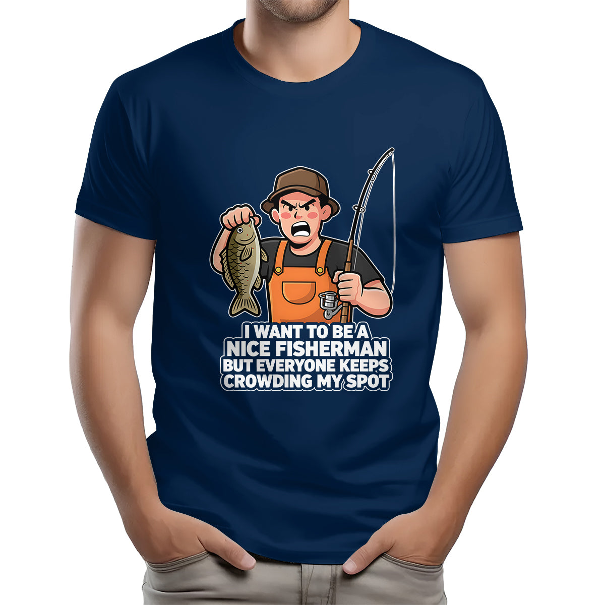 I Want To Be A Nice Fishermen Young Man Fishing Shirt For Fishermen
