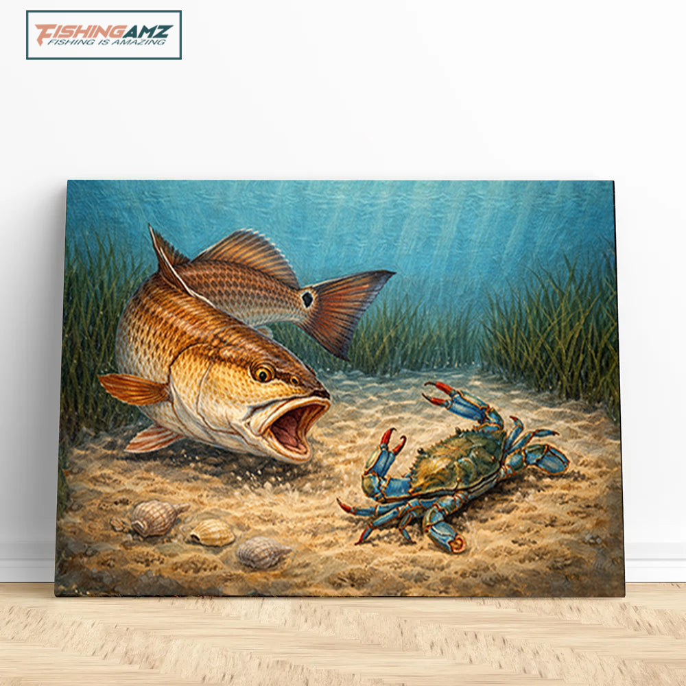 Redfish on the Hunt – Inshore Fishing Canvas Wall Art