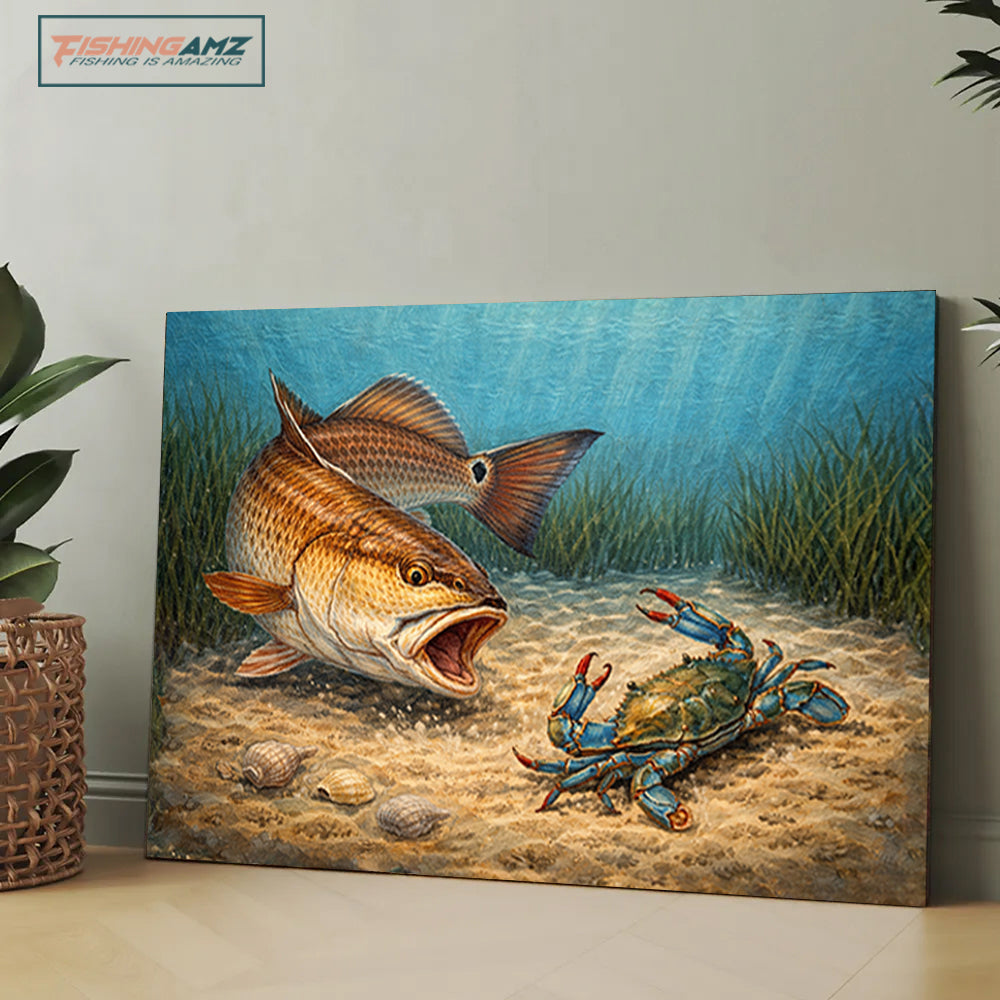 Redfish on the Hunt – Inshore Fishing Canvas Wall Art