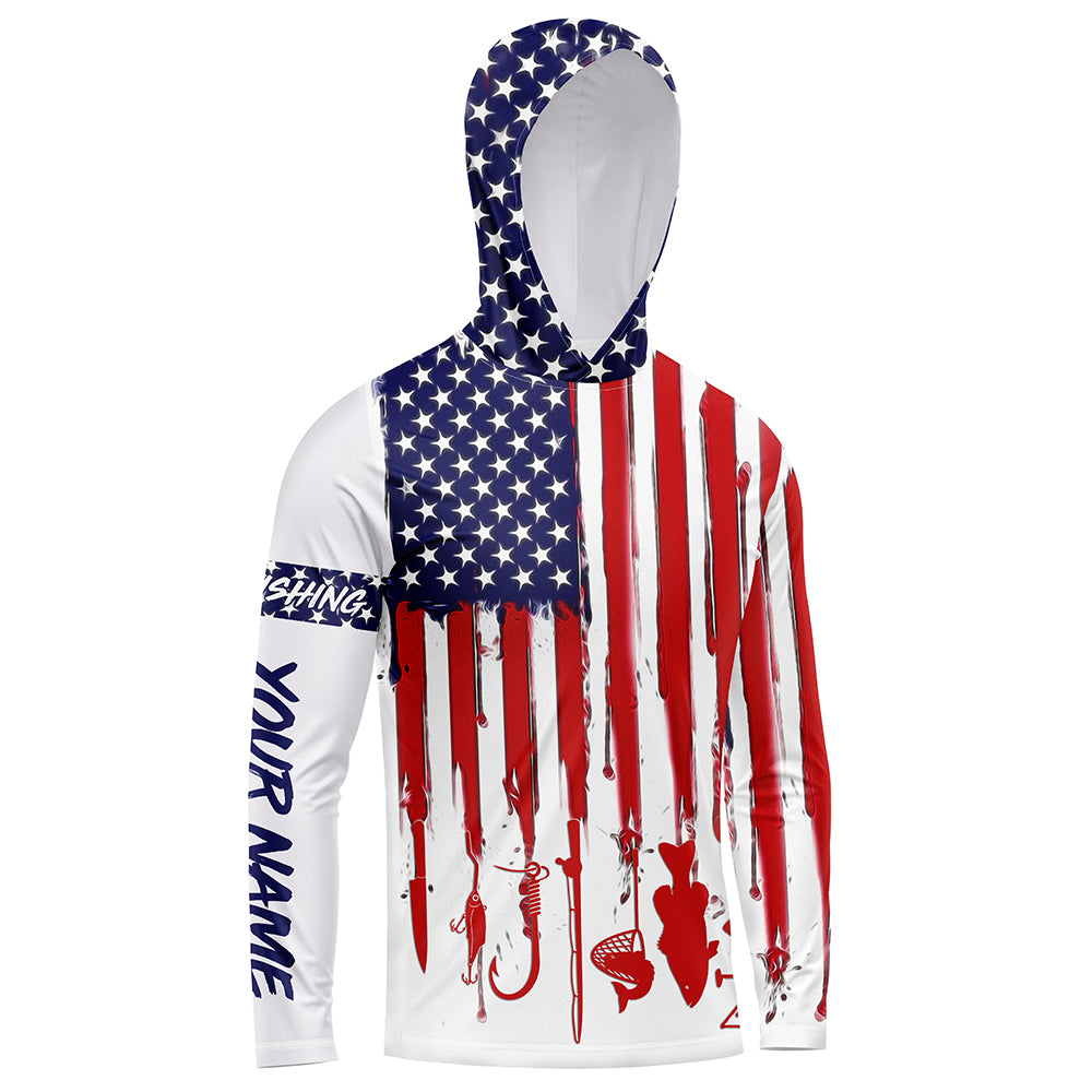 American flag UV protection fishing shirt fishing jersey for fisherman A12