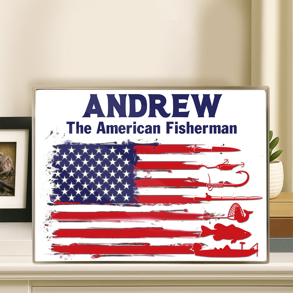The American fisherman acrylic plaque personalized custom name