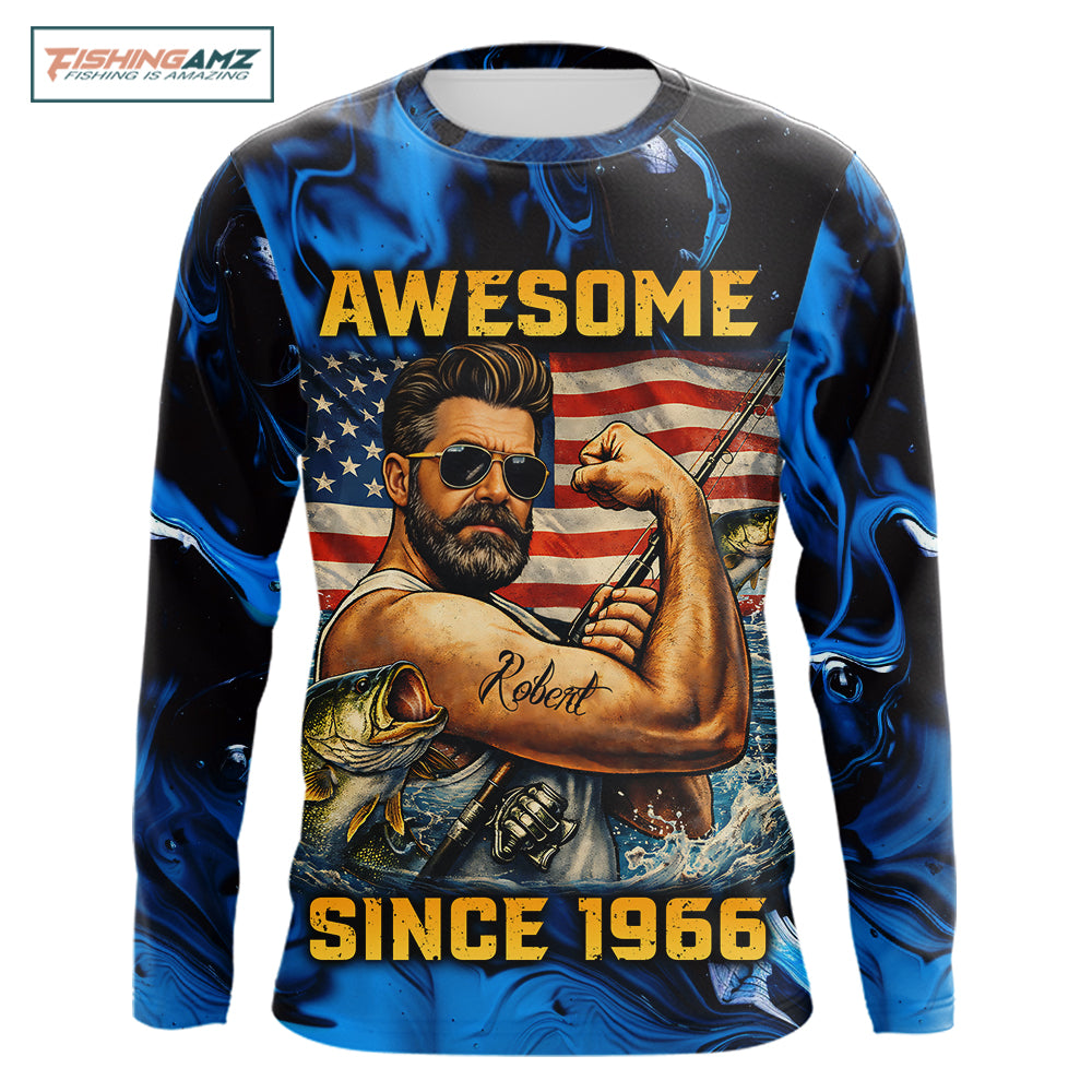 Awesome Personalized Custom Name and Year Fishing Shirt
