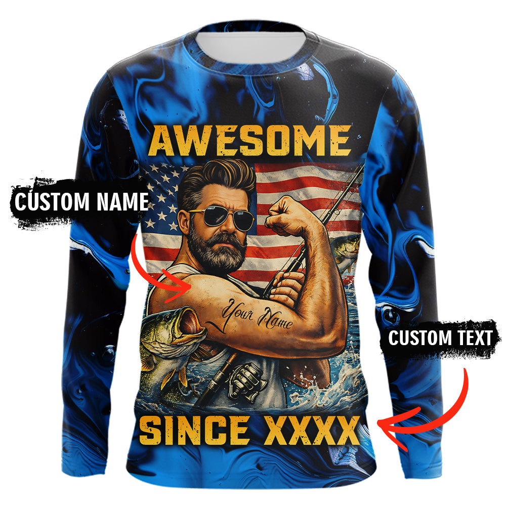 Awesome Personalized Custom Name and Year Fishing Shirt