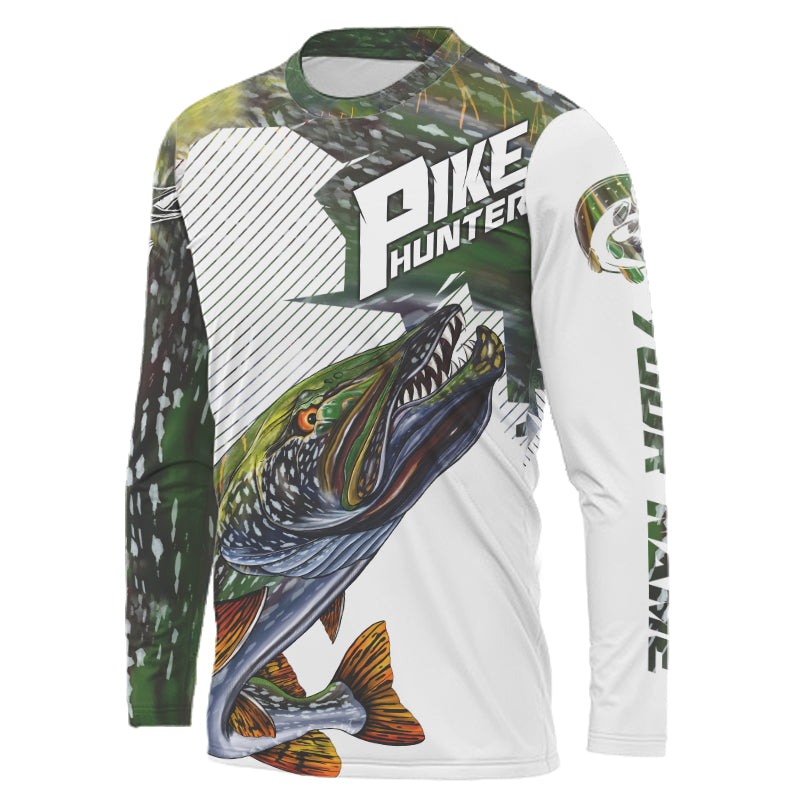 Pike Hunter Angry Pike Custom Nothern Pike Fishing Jerseys, Pike Fishing Scales Fishing Shirts | IPHW3836