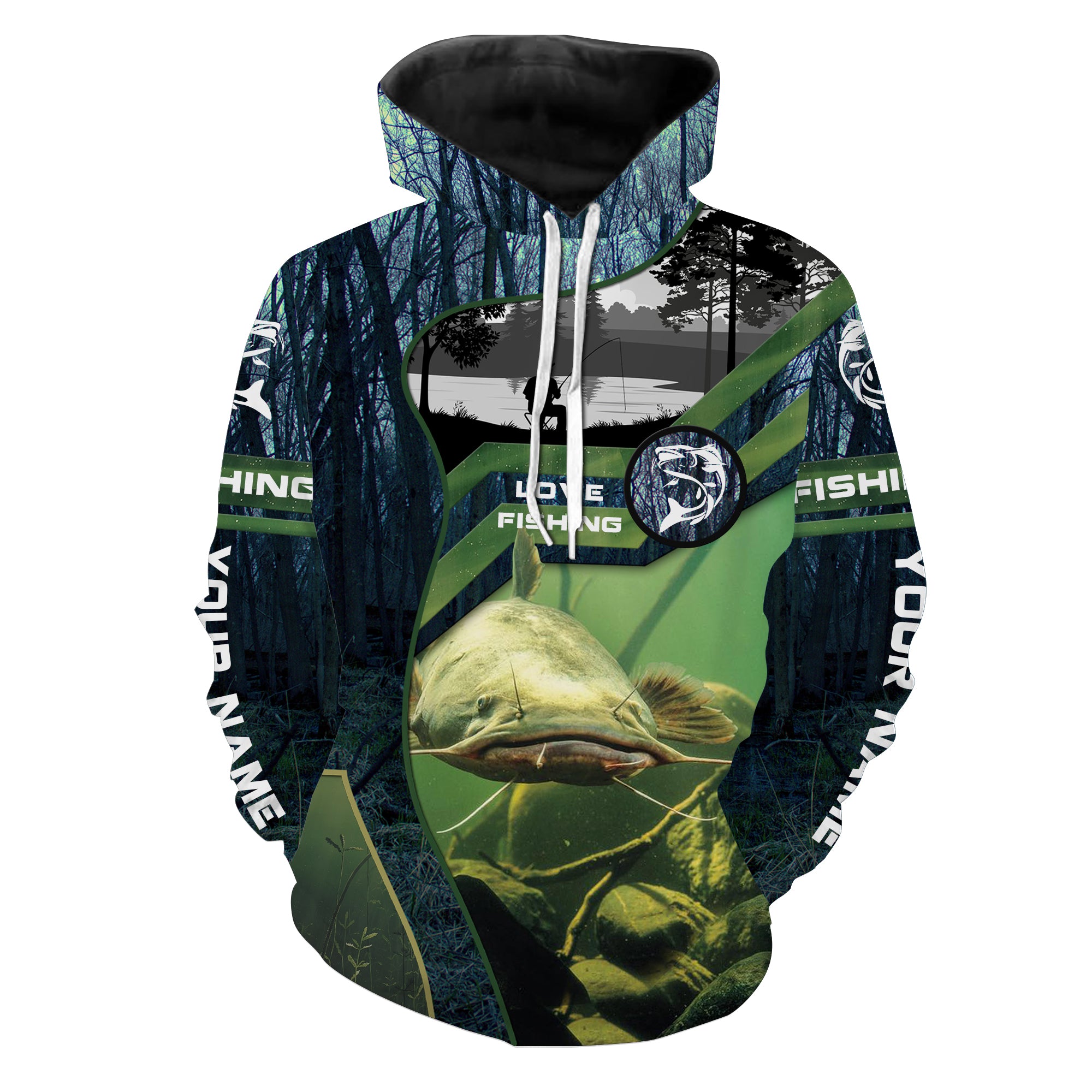 Catfish Custom performance Fishing Hoodie Shirts, Catfish Fishing jerseys IPHW2388