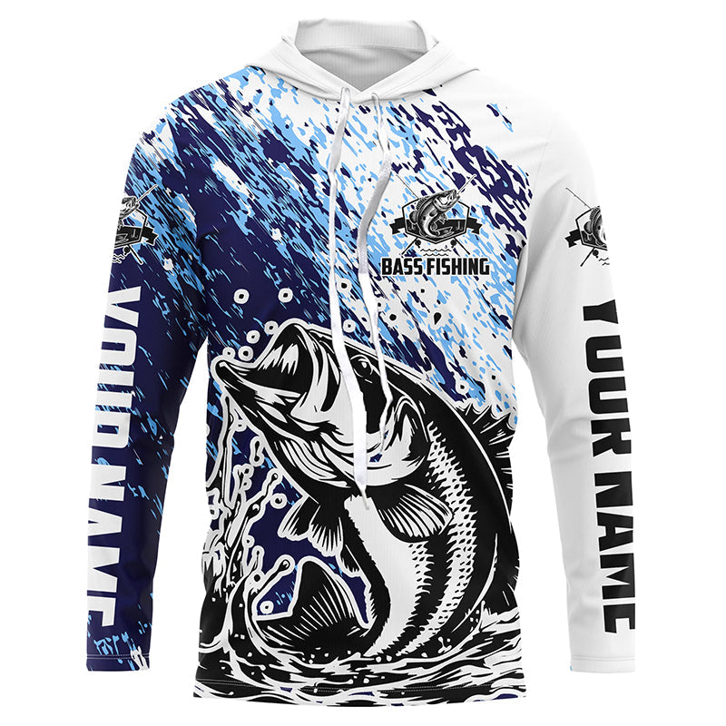 Custom Bass Fishing Jerseys, Largemouth Bass Tournament Long Sleeve Fishing Shirts IPHW5790