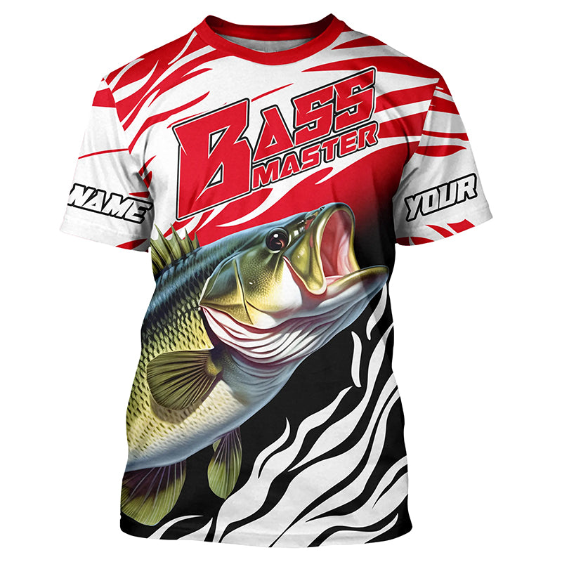 Personalized Bass master Fishing jerseys, Largemouth Bass performance Fishing T-Shirts IPHW3358