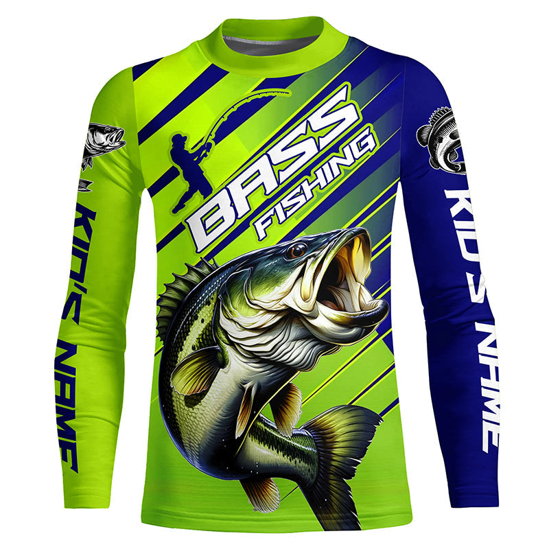 Custom Largemouth Bass Fishing Uv Protection Long Sleeve Shirts, Bass Tournament Fishing Shirt IPHW6278