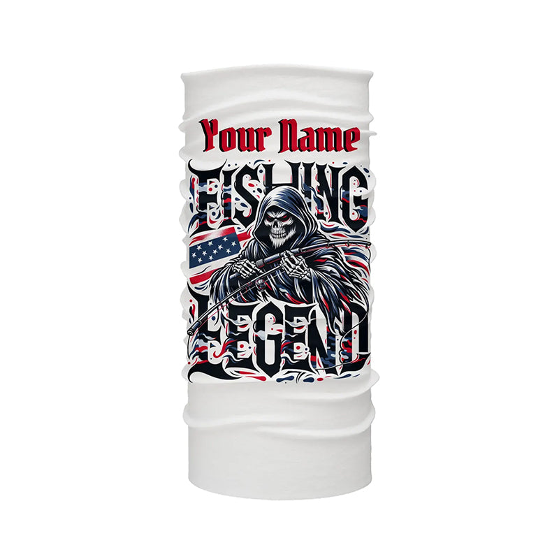 Personalized Fishing Legend Long Sleeve Fishing Shirts, American Flag Patriotic Fishing Gifts IPHW5541
