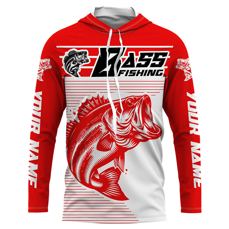 Custom Bass Fishing Jerseys, Largemouth Bass Long Sleeve Uv Protection Fishing Shirts IPHW5757