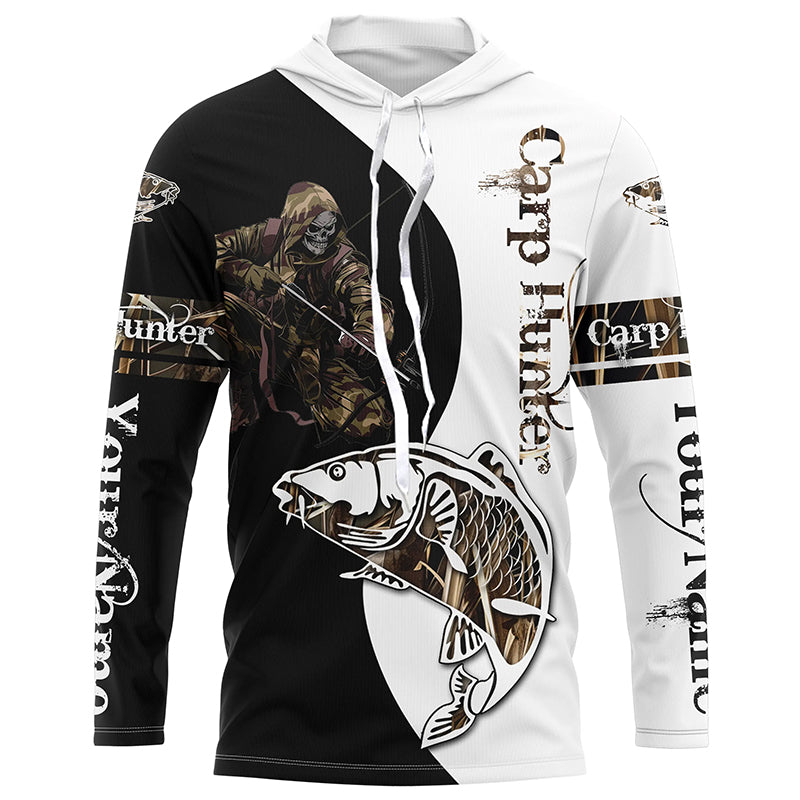 Carp Hunter Bow fishing Camo Customize Name UV protection long sleeves fishing shirt for men NPQ17