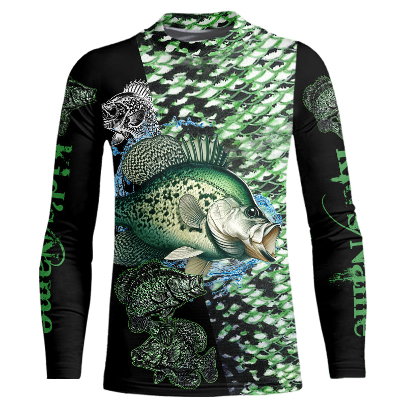 Crappie fishing scales Freshwater Fishing Custom Name Fishing shirt | Kid Long Sleeves NPQ677