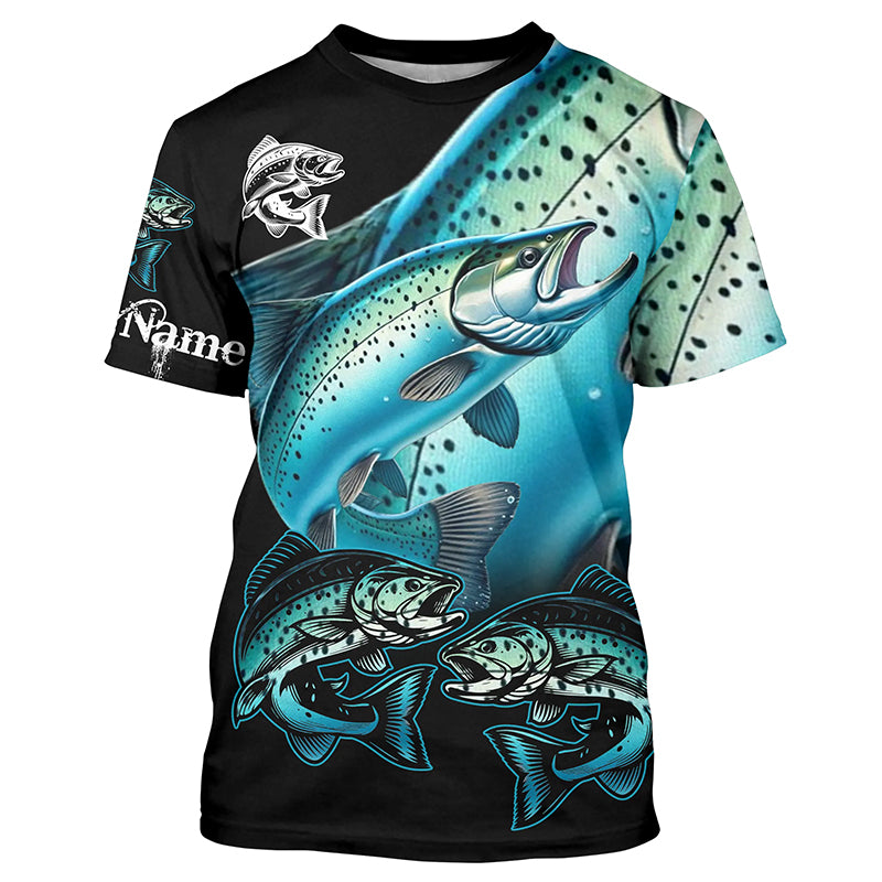 Chinook salmon (King salmon) Fishing Custom name fishing shirts jerseys | Tshirt - NPQ954