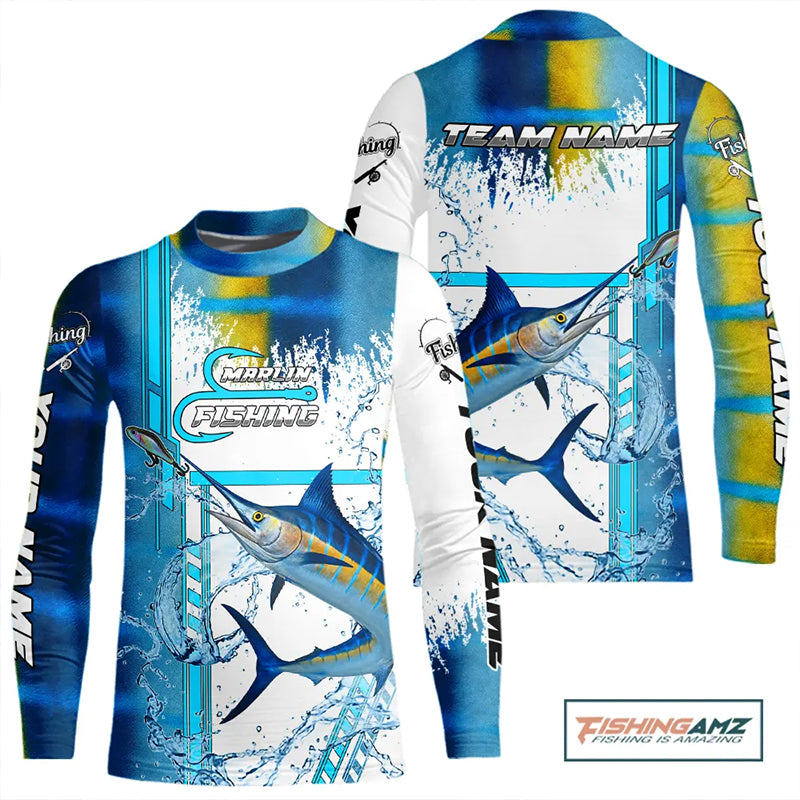 Blue Marlin fishing scales custom Marlin fishing Long Sleeve Shirt For Kid, offshore fishing apparel NQS10870