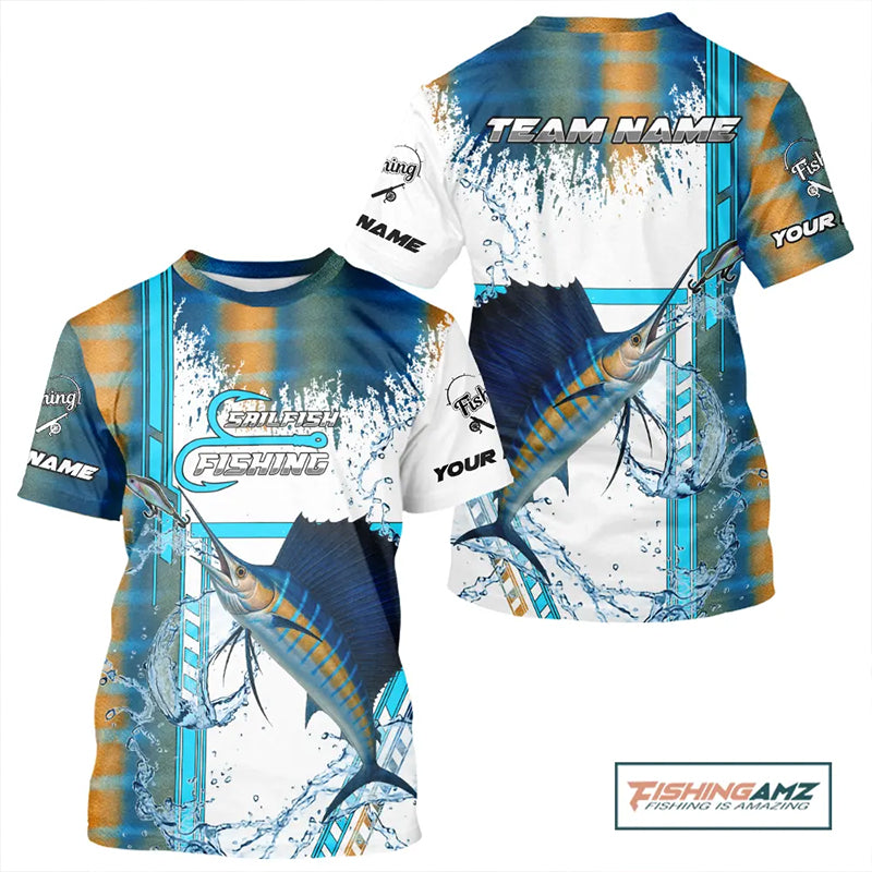 Sailfish fishing scales custom Sailfish fishing T-shirts, Sailfish offshore fishing apparel NQS10871