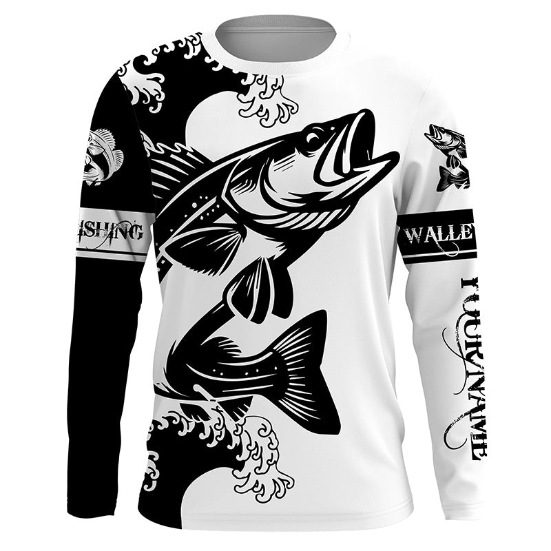 Black Walleye fishing tattoo Custom name Long sleeve, Long Sleeve Hooded NPQ928