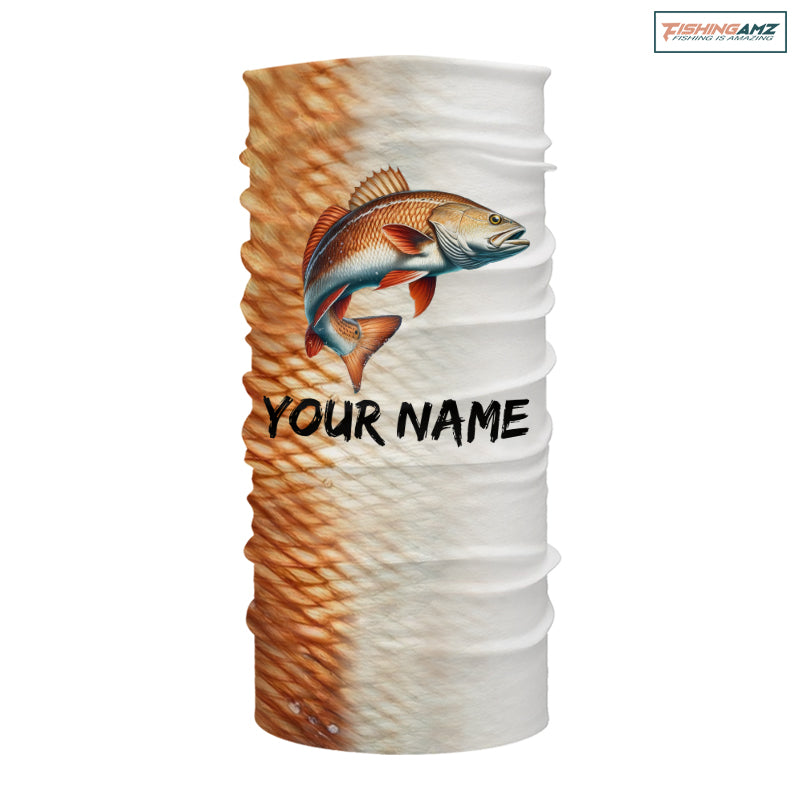 Personalized Red Scales Performance Redfish Long Sleeve Fishing Shirts, Redfish fishing jerseys NQS10239