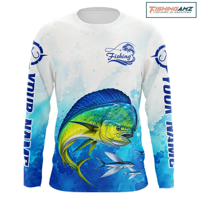 Mahi Mahi Fishing Long Sleeve Gift For Men Deep Sea Saltwater Angler Ocean Adventure