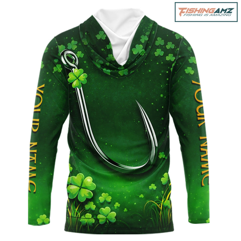 Custom St Patrick's Day Hook Fishing Shirts Long Sleeve, Performance Fishing Shirts NHT424