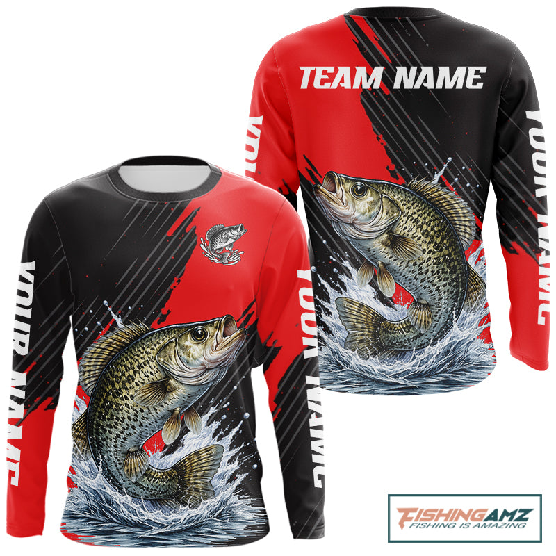 Crappie Fishing Long Sleeve Tournament Shirts, Personalized Crappie Fishing Jerseys NHT586