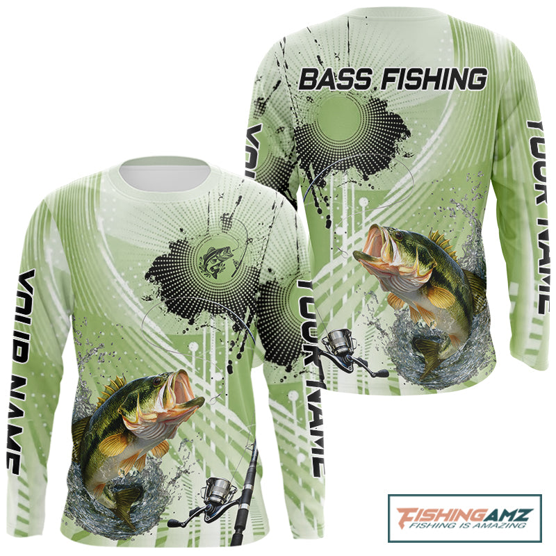 Largemouth Bass Fishing Shirts Long Sleeve, Personalized Fishing Gift NHT379