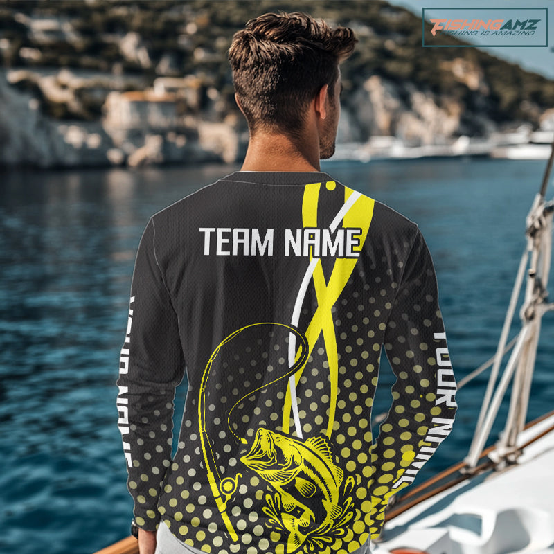 Personalized Bass Fishing Jersey, Bass Fishing Long Sleeve, Fishing Tournament Shirts NHT380