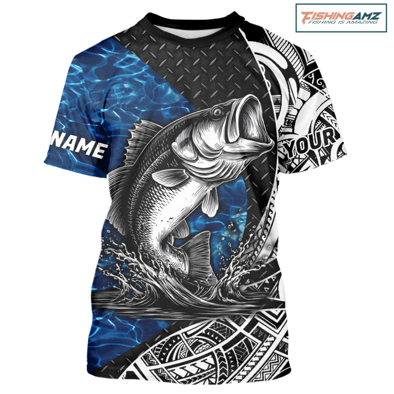 Largemouth Bass Blue Men's Fishing T-Shirt, Fishing Gift NHT383