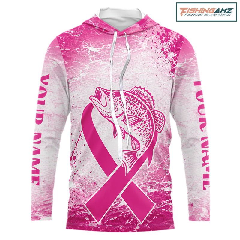 Pink Crappie Fishing Shirt Hooded Long Sleeve, Breast Cancer Awareness Fishing Shirt, Crappie Fisher Gift NHT1472