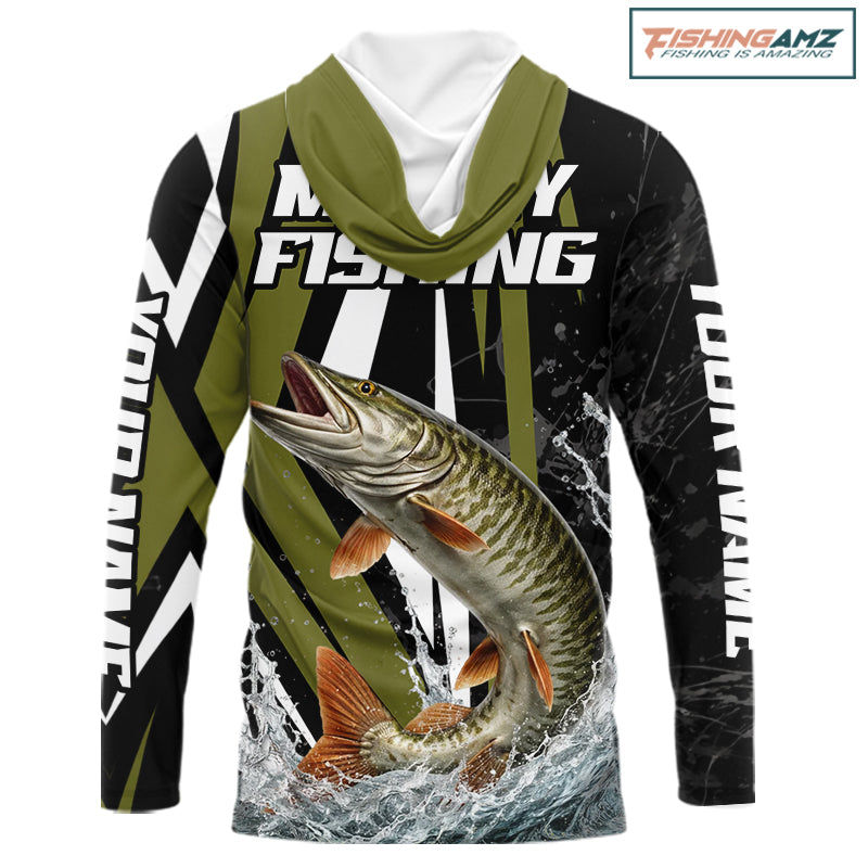 Musky Fishing Custom Long Sleeve Tournament Shirts, Muskie Fishing Shirt Jerseys NHT455
