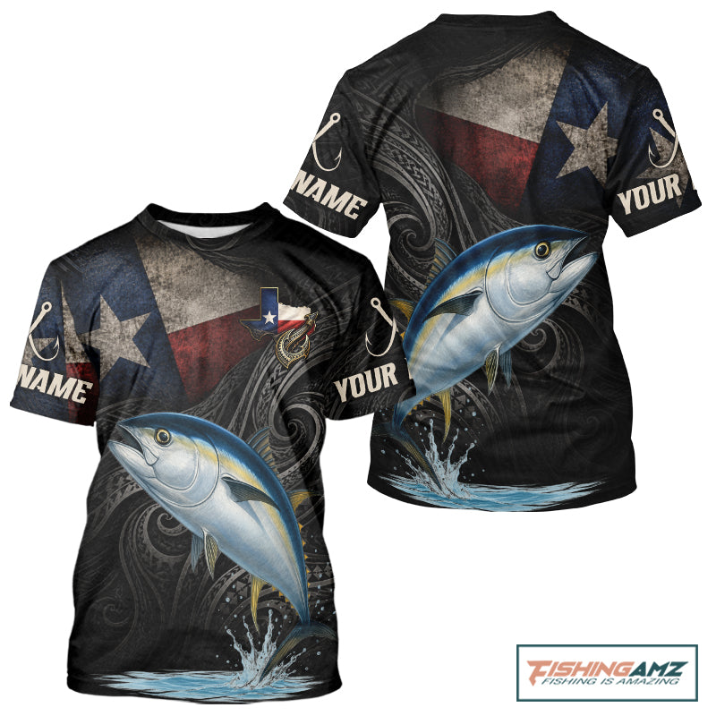 Personalized Texas Tuna Fishing T-Shirt – Custom Name Angler Apparel For Fishermen