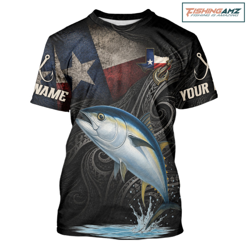 Personalized Texas Tuna Fishing T-Shirt – Custom Name Angler Apparel For Fishermen