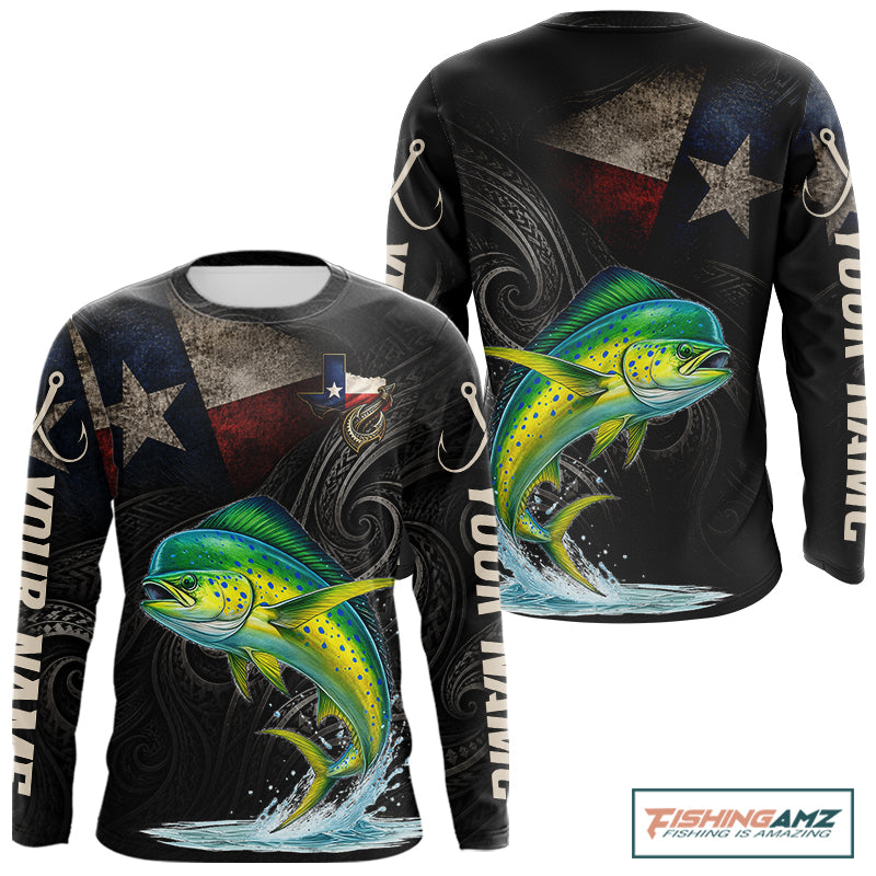 Personalized Texas Mahi Mahi Fishing Shirt – Custom Name Angler Apparel For Fishermen