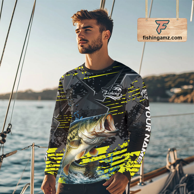 Personalized Largemouth Bass Fishing Jerseys For Fishing Team, Fishing Gift For Men