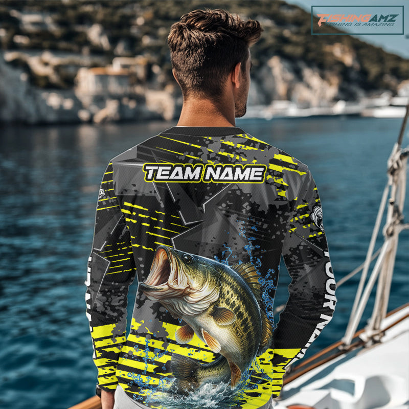Personalized Largemouth Bass Fishing Jerseys For Fishing Team, Fishing Gift For Men NHT520