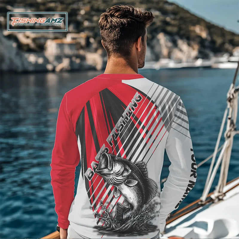 Largemouth Bass Fishing Shirts Long Sleeve Customize Name, Personalized Fishing Gift NHT381