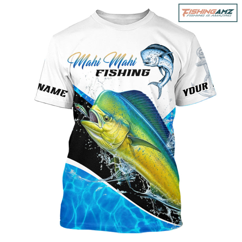 Custom Mahi Mahi Saltwater Fishing T-Shirt Designed For Deep Sea Anglers NHT1357