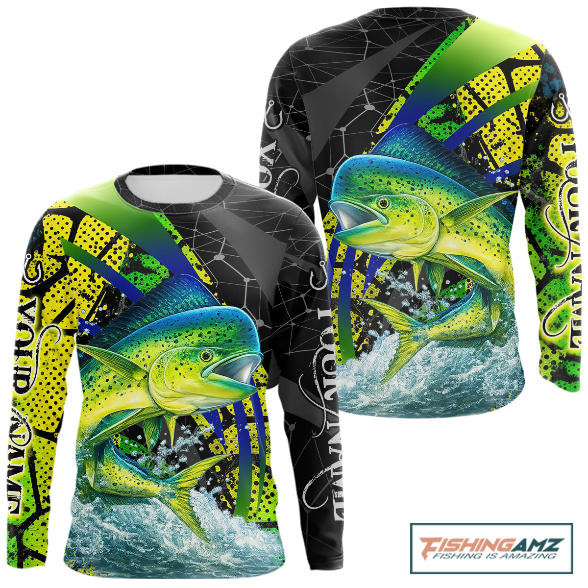 Personalized Mahi Mahi Fishing Jerseys 3D Long Sleeve Shirt, Fishing Gift NHT402