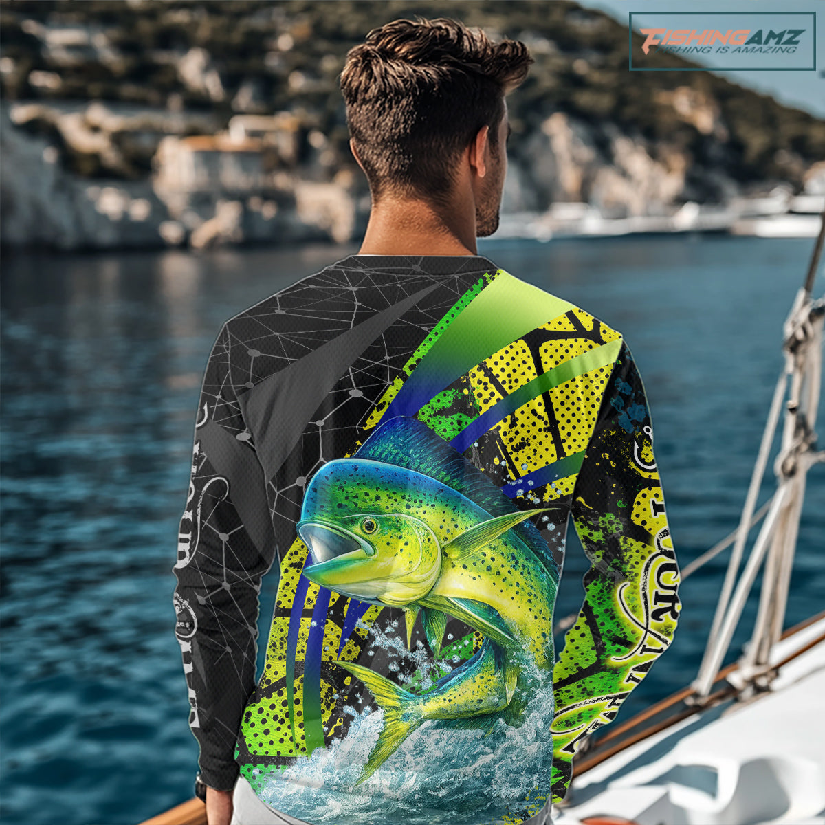 Personalized Mahi Mahi Fishing Jerseys 3D Long Sleeve Shirt, Fishing Gift NHT402