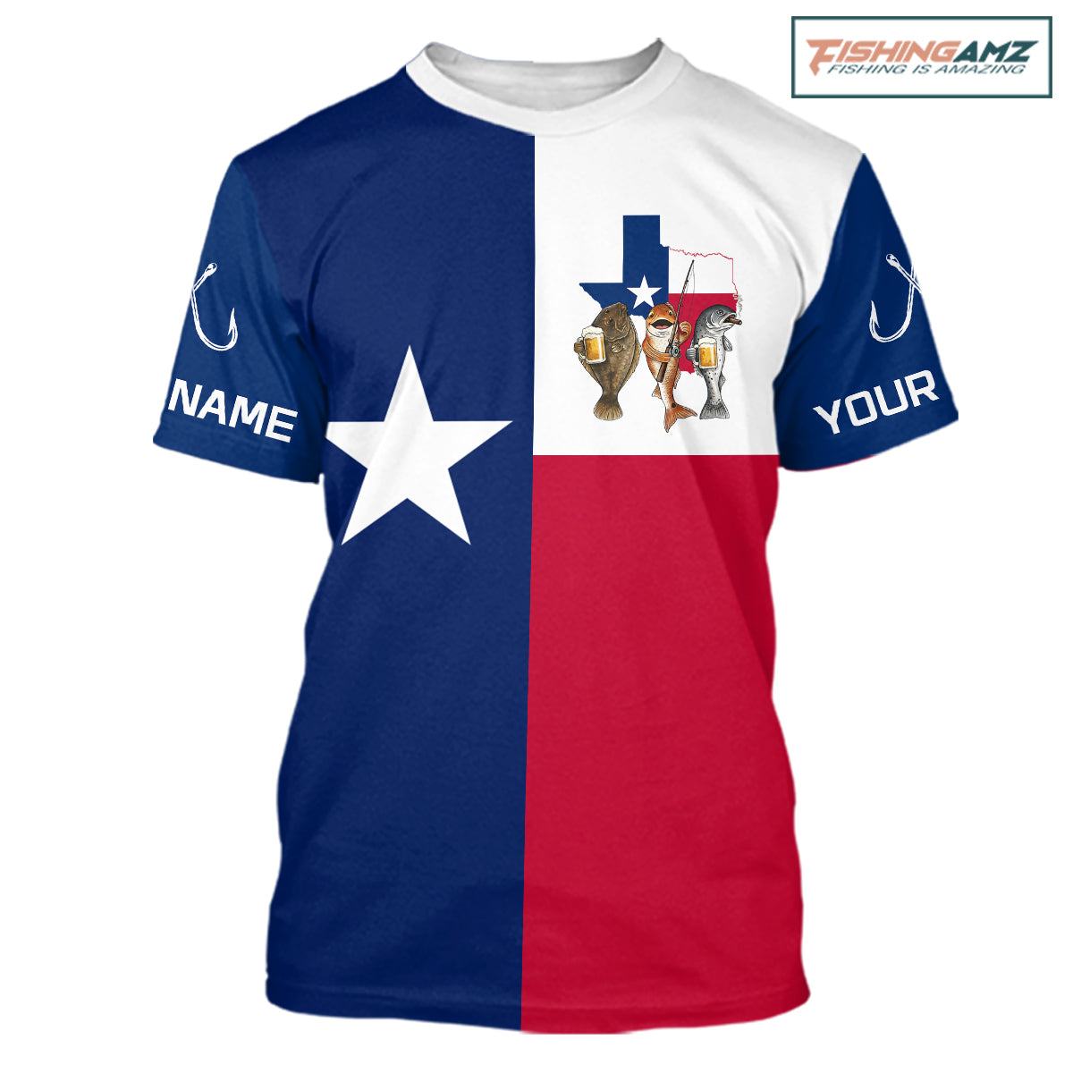 Texas Slam Fishing Shirts T - Shirt For Men, Personalized Inshore Slam Fishing Team Jersey NHT846