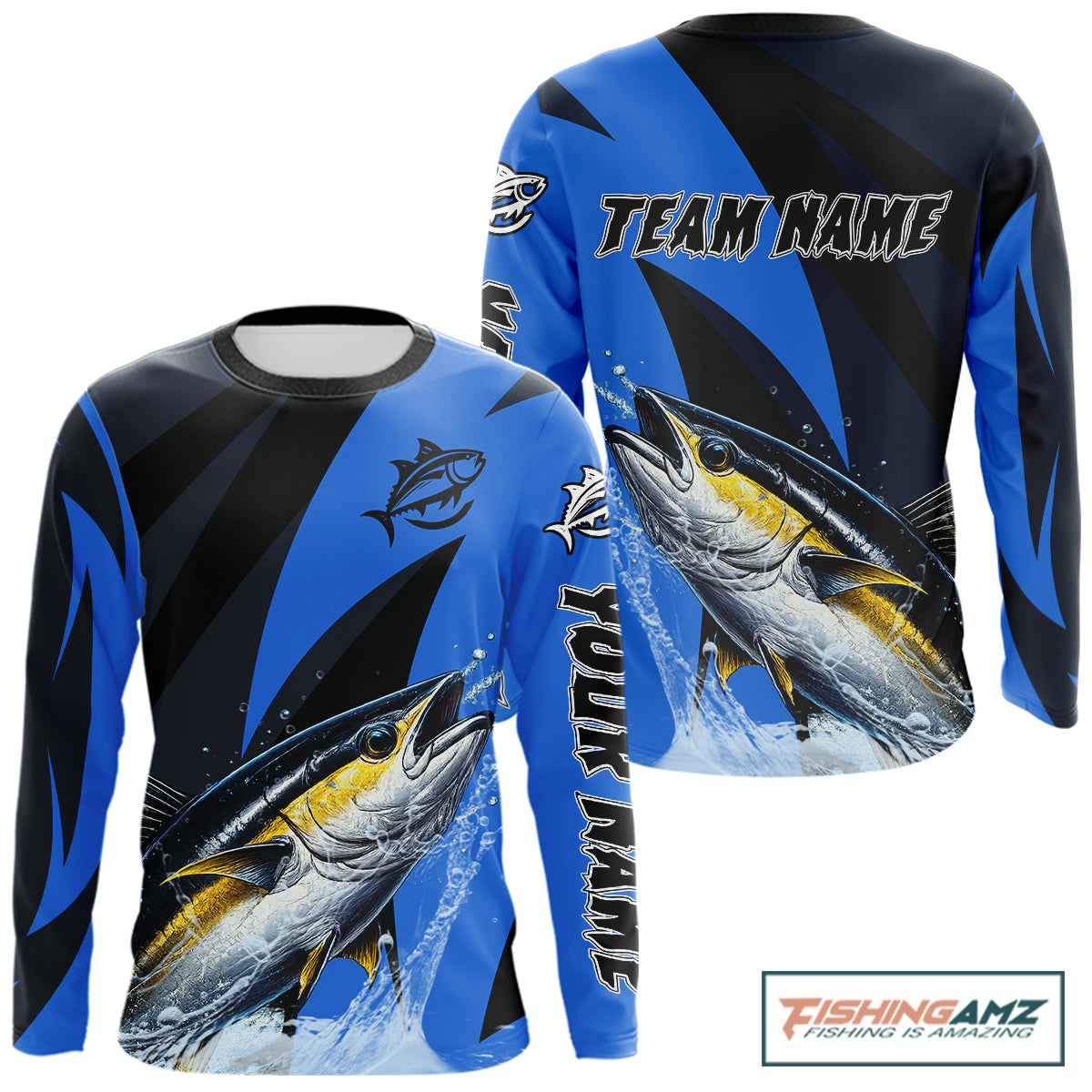 Tuna Saltwater Fishing Jerseys, Tuna Fishing Performance Fishing Shirts Long Sleeve NHT582