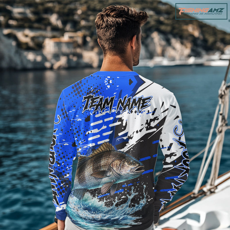 Personalized Black Drum Fishing Jerseys For Fishing Team, Tournament Fishing Shirts NHT448