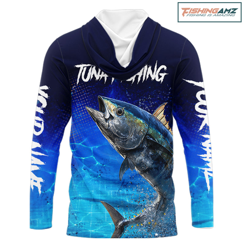 Personalized Blackfin Tuna Fishing Hood Saltwater Deep Sea Fish, Custom Fishing Shirt NBT367